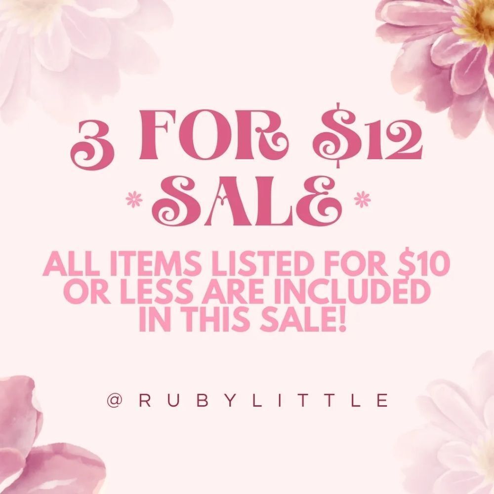 ⚡️⚡️ 3 for $12 SALE ! Any 3 items for $12 !! ⚡️⚡️🌸  SPRING SALE 🌸​